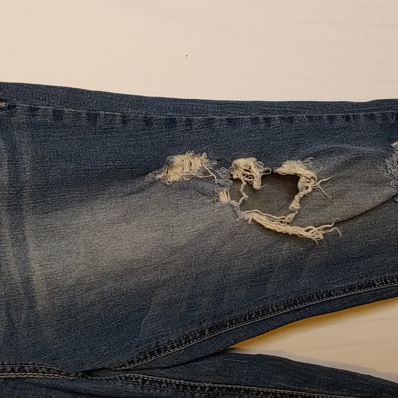 Joe Boxer Button Fly Denim Jeans Size 15 Womens distressed - Picture 7 of 16